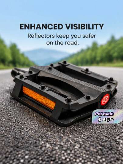 Universal Bicycle Platform Pedals, Non‑Slip Bike Footrest, Durable Cycling Accessory For MTB, Road Bikes & City Bicycles
