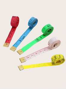 2pcs 1.5M Mini Plastic Measuring Tape,Daily Random Color Metal Buckle Band Tape For Sewing Tailor Cloth Body Measurement - Multicolor - View 4