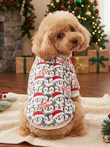PETSIN 1 Pc Christmas Deer & Santa Pet Sweatshirt - Multicolor - View 1