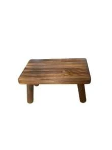 1pc Solid Wood Step Stool Non Slip Stable Sturdy Support For Adults Kitchen Bathroom Bedroom Classroom Home Office Christmas Stocking Fillers Holiday Gift Idea Must Haves - Brown - View 8