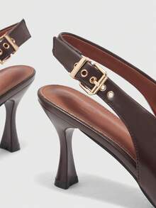 CUCCOO BIZCHIC Women's Fashion High Heels For Commuting Halloween - Coffee Brown - View 6