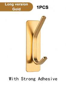 4 Sticky Hook, Towel Hook/Coat Hook, Stainless Steel Brushed Wall Hook. Suitable For Bedrooms, Apartments, College Dorms, Cabinets, Refrigerators, Storage Racks And Most Room Decor. - Multicolor - View 11