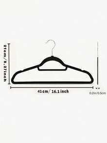 60/100-Piece High-Quality Velvet Hangers With Tie Poles, Non-Slip Thickened Hangers, Suitable For Jackets, Sweaters, Sweaters, Space-Saving Velvet Hangers - Multicolor - View 8