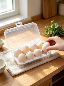 3/4/8 Grid Egg Rack Shockproof Kitchen Container Box Storage Box, Suitable For Outdoor Camping And Picnic. It Is A Portable Egg Storage Box With Functions Of Anti-Overflow, Shockproof And Portability - Very Suitable For Storing Eggs During Camping, Picnic And Travel, As Well As For Easter, And It Is An Egg Storage Tray. - Clear - View 17