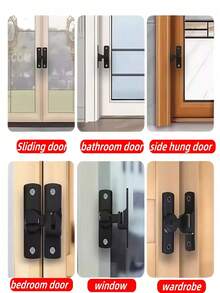 Heavy Duty Metal Padlock - 90/180° Swivel Security Lock For Barn Door, Bathroom Sliding Door, Garage, Bedroom, Cabinet, Durable Zinc Alloy Safety Lock With Anti-Pry Protection, Commercial Grade - one size fits all - View 2