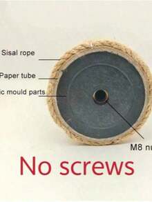 1 Piece/2 Pieces/6 Cm Diameter Cat Scratch Post From Jute Rope, Vertical Cat Tree Accessory Post, Strong Cat Scratch Post, Diy Cat Bed Material With Screws, 1 Piece Jute Rope Post, Cat Tree Replacement Post, Diy Material, Jute Cat Scratch Post, Cat - Yellow - View 3