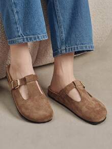 Solecia Women's Fashion Slip-On Comfortable Flat-Soled Shoes, Casual College Style Fall Shoes - Coffee Brown - View 4