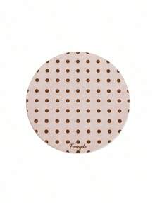 Haus Hana Polka Dot Round Rigid Coaster, Absorbent Quick-Dry Heat Protection Cup Mat & Desktop Drink Pad For Coffee, Tea, Mugs, Dining Table, Kitchen, Office Desk, Living Room, Party, Holiday & Housewarming Gift - Multicolor - View 15