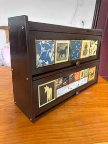 1PC Large Size Multi Tier Dustproof Display Cabinet Organizer For Coffee Cups Tableware Desk Sideboard Storage Rack With Clear View Doors Easy Access Stackable Space Saving Home Kitchen Office Essential - Multicolor - View 12