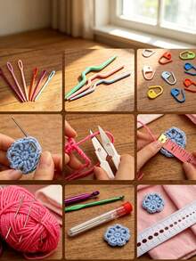 16 Sizes Crochet Hooks Set For Beginners, Ergonomic Soft Grip Crochet Needles Kit, Suitable For Crochet Learners, Great Gift For Women - multicolor - View 2