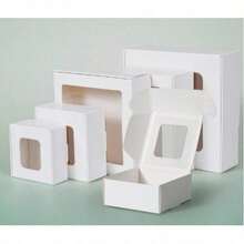 20 Small Paper Boxes With Display Window, Foldable Paper Boxes, Suitable For Chocolate, Wax, Hand Soap, Gifts, For Parties Or Weddings - 20pcs - View 11