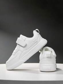 1 Pair Kids' Sports Shoes, Skateboard Shoes, Casual Shoes, Low-Top Lightweight Breathable Outdoor Shoes Suitable For Spring And Autumn - pure white - View 5
