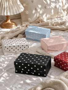 Haus Hana Cute Polka Dot Storage Box, Jewelry, Hair Accessories And Various Cosmetic Accessory Storage Boxes, Portable Storage For Travel, Holiday Gifts - multicolor - View 1