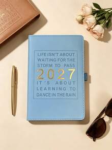 2027 English Version Weekly Daily Planner, 365-Day Schedule Organizer With Elastic Closure - A5 - View 15