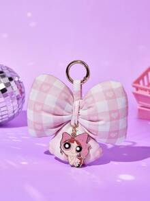 THE POWERPUFF GIRLS X Joivida 1 قطعة سلسلة مفاتيح بشكل فيونكة، مناسبة كهدية للأصدقاء - متعدد الألوان - مشاهدة 4