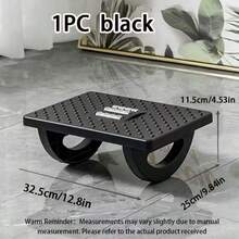 1pc Under Desk Footrest, Extra Large Office Desk Footrest, Rocking Chair Style Footstool, Rocking Balance Board, Ergonomic Design, Posture Support, Suitable For Office, Home, And Camping - black - View 4