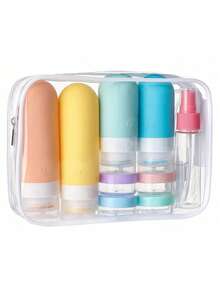 Found Favorite 17PCS Travel Bottles Set]Leakproof Silicone Toiletry Containers - Refillable Cosmetic Bottles For Shampoo, Lotion & Soap With Storage Bag - Multicolor - View 13