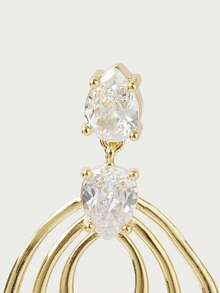 Glisma 18 Gold Earrings Light Luxury Niche Personalized Earrings - Gold - View 8