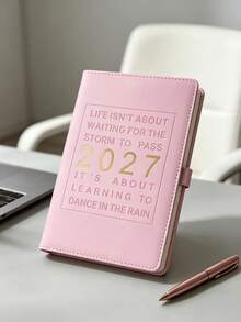 2027 English Version Weekly Daily Planner, 365-Day Schedule Organizer With Elastic Closure - A5 - View 14