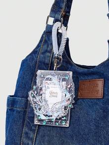 ROMWE Kawaii Wave Angel Wings Card Pendant - Blue - View 2