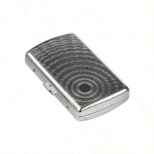 Vintage Metal Cigarette Case - Portable Men's Cigarette Case, Holds 16 100mm Cigarettes, Credit Card Holder, Neutral Safety Wallet (Silver) - Multicolor - View 12