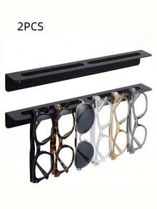 1/2 PCS Heavy Duty Wall Mounted Eyeglass Holder Space Saving Display Rack For Entryway Closet Organizer Storage Solution Sturdy Durable Rust Resistant Scratch Proof Easy Mount Home Decor Organization Must Have - View 7