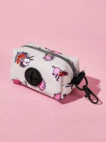 COURAGE THE COWARDLY DOG X SHEIN 趣味卡通寵物胸背帶散步配件，項圈與便便袋收納包可單獨購買，多尺寸適用貓狗，輕量日常戶外出行裝備 - 石灰色 - 查看 9
