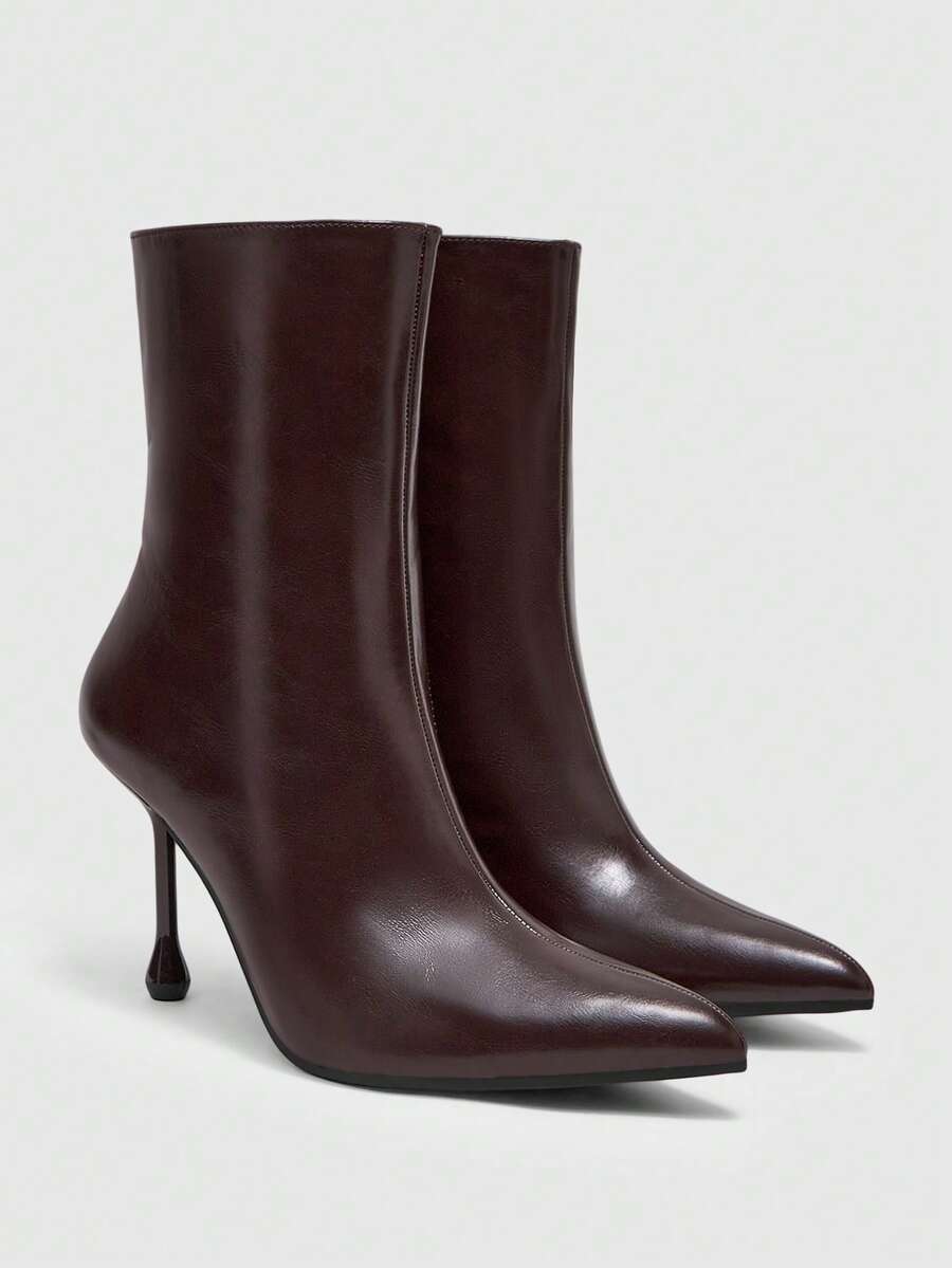 CUCCOO BIZCHIC New Women's Stiletto Boots, Fashionable For Commuting Dates, Suitable For Spring, Autumn And Winter Fall Boots - Coffee Brown - View 1