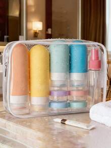 Found Favorite 17PCS Travel Bottles Set]Leakproof Silicone Toiletry Containers - Refillable Cosmetic Bottles For Shampoo, Lotion & Soap With Storage Bag - Multicolor - View 2