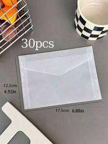 Translucent Sulfuric Acid Paper Card Holder Envelopes Waterproof Greaseproof Moisture Proof Storage Sleeves For Photos Files Art Prints Christmas - multicolor - View 7