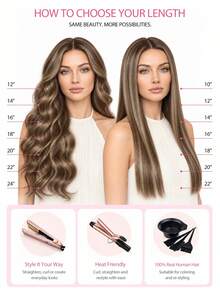 20pcs 50g Tape In Hair Extension, 100% Real Remy Human Hair Extension For Salon Silky Seamless Invisible Skin Weft Tape Ins,  For Thinning Hair Woman Natural Look  Can Be Reused ,For Fine Or Thin Hair ,Add Volume Halloween Costumes,Highlight 6P27# - S6/27 - View 8
