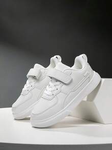 1 Pair Kids' Sports Shoes, Skateboard Shoes, Casual Shoes, Low-Top Lightweight Breathable Outdoor Shoes Suitable For Spring And Autumn - pure white - View 6