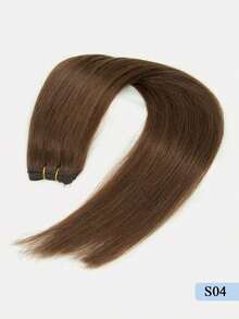 Natural Human Hair Weft-Double Weft Suitable For Sewing In Extensions,Chocolate Brown Color,12-14" Straight Hair With Soft & Smooth Texture Hair Wefts For Women & Men,For Graduation Season,Dreadlock Additions,Scalp Care - S04 - View 17