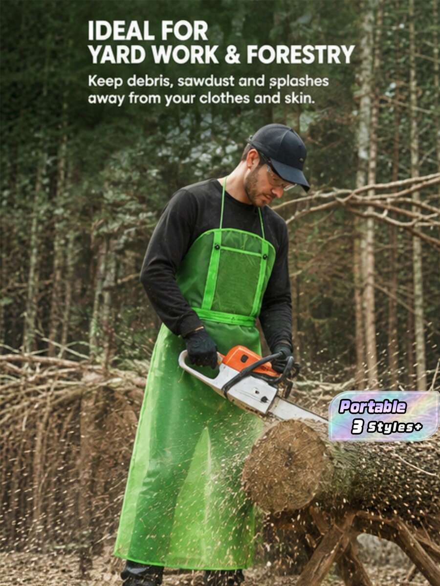 1Pc Breathable Mesh Lawn Trimming Apron With Pockets, 1Pc Unisex Outdoor Gardening Full‑Coverage Utility Apron, Durable Work Apron For Lawn Care, Landscaping, Gardening, Mower Accessories & Lawn Trimming Tools - A - View 1