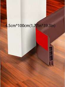 1 PC Waterproof Dustproof Soundproof Windproof Airtight Gap Filler Bottom Sweep Adhesive Trim Fit Door Draft Stopper For Indoor Outdoor Garage Windows Heat Cold Protection Draft Blocker Home Improvement All Season - multicolor - View 13