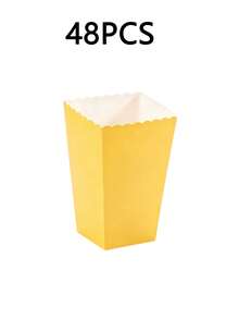 48 Yellow Mini Popcorn Boxes, Cardboard Popcorn Containers, Suitable For Party Snacks, Candies, Popcorn Bags, Popcorn Holders For Birthdays And Weddings - Multicolor - View 7