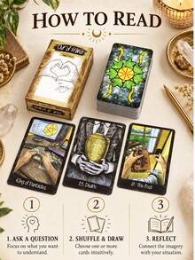 MINKOJA Unmanageable Cards 78 Cards With Guide - Game Gift - Friends Family Party Card Game, Perfect For Halloween, Christmas & Thanksgiving Parties, Adult Games, And Spirit Ual Exploration - Multicolor - View 5