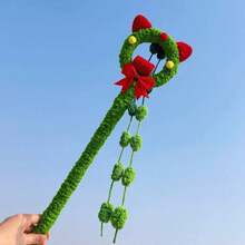 PETSIN 1 PC Random Color Tassels Christmas Big Size Cat Teaser With Cute Christmas Decoration,Shake To Make Sound,Mimicking Bird Calls - Green - View 10