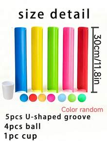 10Pcs Colorful Rolling Ball Set, Multiplayer Interactive Team Building Game Balls For Outdoor Activity Teamwork Training, Random Colors - Multicolor - View 9
