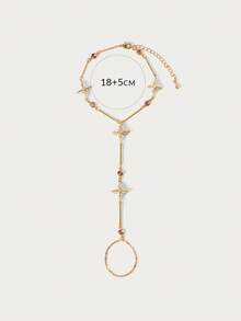 Glisma 18K Gold Plated Clover Crystal Fashion Chain Bracelet - Yellow Gold - View 10