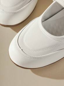 CUCCOO EASI Women's Shoes Spring And Autumn Fashion Simple And Comfortable Round Toe Flat Bottom Versatile Casual Shoes Fall Shoes - White - View 7
