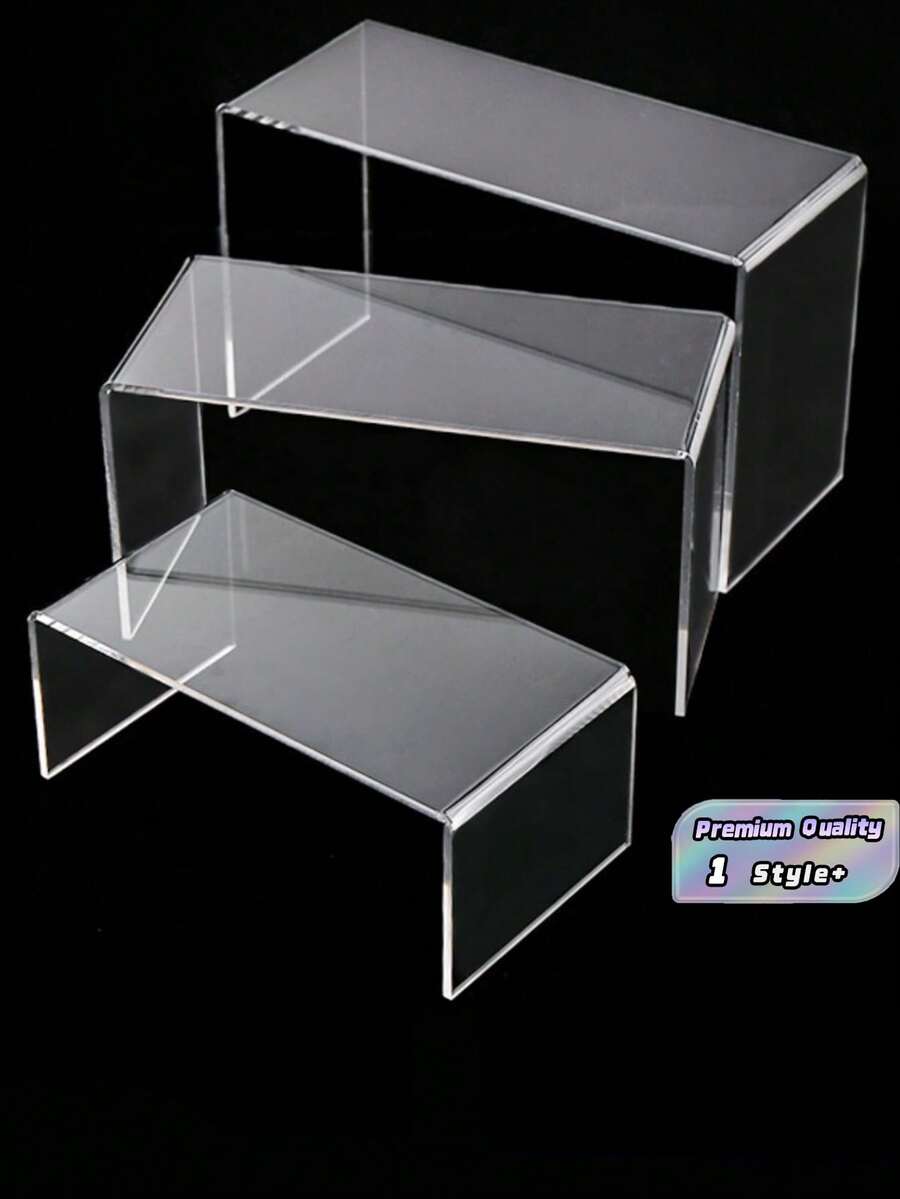 U-Shaped Clear Acrylic Display Stand, Desktop Organizer For Cosmetics, Figurines, Accessories, Multifunctional Mini Display Riser For Retail, Home Decor, And Collectible Showcase - Clear - View 1