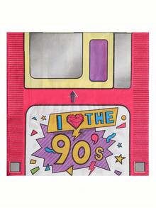 20 PCS Vintage Retro Party Decor 90s Style Napkins Wedding Birthday Garden Party Restaurant Kitchen Shop Decoration Halloween Christmas All Occasion Tableware Dinnerware Accessories - View 3