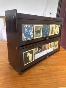 1PC Large Size Multi Tier Dustproof Display Cabinet Organizer For Coffee Cups Tableware Desk Sideboard Storage Rack With Clear View Doors Easy Access Stackable Space Saving Home Kitchen Office Essential - Multicolor - View 11