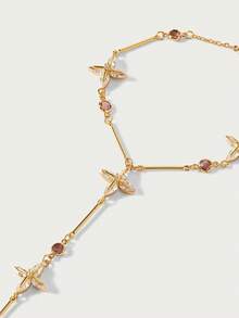 Glisma 18K Gold Plated Clover Crystal Fashion Chain Bracelet - Yellow Gold - View 9