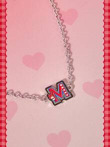 HELLO KITTY AND FRIENDS | SHEIN New Creative Cartoon Pattern Printed Pendant Necklace, Lovely Personality, Simple And Generous, Suitable For All Kinds Of Parties, Concerts, Festivals - Platinum - View 4