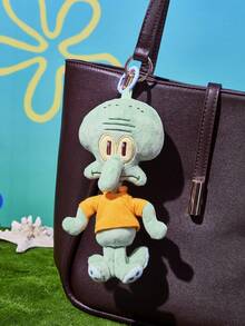 SpongeBob SquarePants | Joivida 聯名 3D 毛絨吊飾鑰匙圈，可愛立體造型，可掛在包包、書包等，適合所有年齡層 - 綠色 - 查看 2