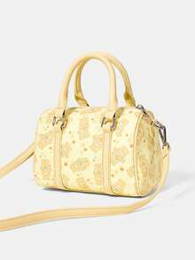SHEIN X Care Bears Cartoon Pattern Fashion Commuter Handbag - Yellow - View 5