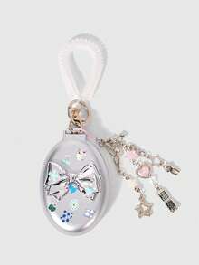 ROMWE Mirror Comb 2-In-1 Bag Pendant - Silver - View 1