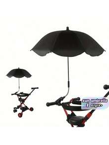 1pc Universal Bicycle Portable Sun Umbrella, Rainproof & Sunshade, 360° Rotation, UV Protection (Securely Fixed When Screwed Tight) - A - View 1